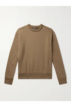 Loro Piana Leather-Trimmed Cotton-Blend Jersey Sweatshirt - Men - - XXXL
