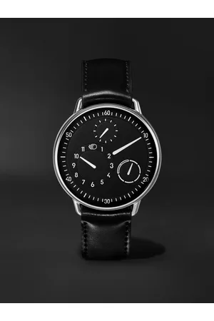 Ressence Type 1 Automatic 42.7mm Titanium and Leather Watch, Ref. No. TYPE 1B - Men