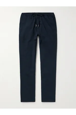 Mr P. Straight-Leg Cotton-Blend Twill Drawstring Trousers - Men - - 28