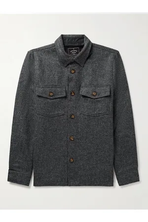 Portuguese Flannel Wool-Tweed Overshirt - Men - - XXL