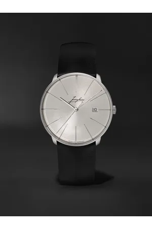 Junghans Meister Fein Signatur Automatic 39.5mm Stainless Steel and Leather Watch, Ref. No. 27/4355.00 - Men