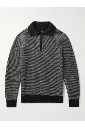 Loro Piana Cashmere and Cotton-Blend Half-Zip Sweater - Men - - IT 54
