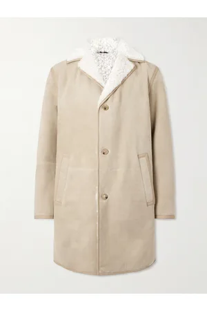 Loro Piana Leather-Trimmed Shearling Coat - Men - - M