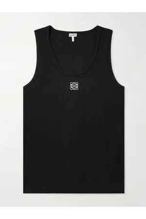 Loewe Logo-Embroidered Ribbed Stretch-Cotton Tank Top - Men - - XXL