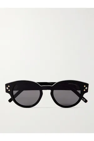 Dior CD Diamond R2I Acetate and Silver-Tone Round-Frame Sunglasses - Men