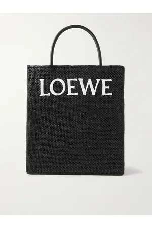 Loewe Standard A4 Logo-Embroidered Raffia Tote Bag - Men