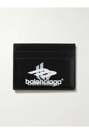 Balenciaga Logo-Print Leather Cardholder - Men