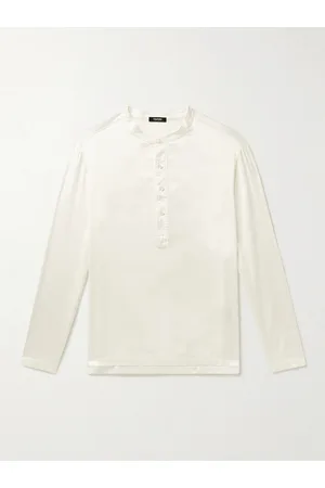 Tom Ford Silk-Blend Satin Henley Pyjama Top - Men - - S