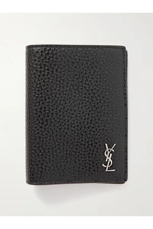 Saint Laurent Tiny Cassandre Logo-Appliquéd Full-Grain Leather Bifold Wallet - Men