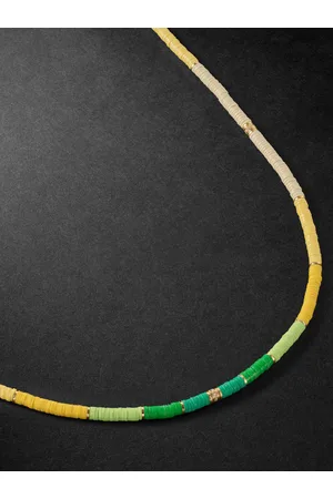 M. COHEN Mini Rizon 18-Karat , Diamond and Beaded Necklace - Men