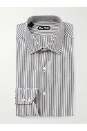 Tom Ford Striped Cotton-Poplin Shirt - Men - - EU 39