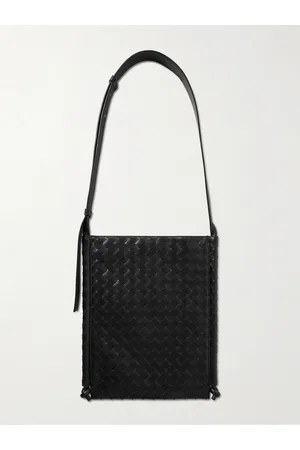Bottega Veneta Flat Loop Intrecciato Leather Messenger Bag - Men