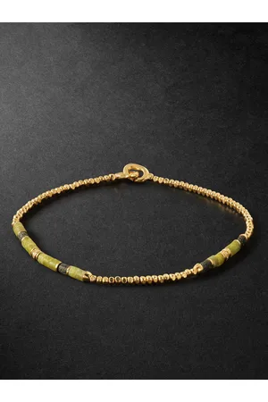 M. COHEN Creosote 18-Karat , Jade and Diamond Beaded Bracelet - Men - - M