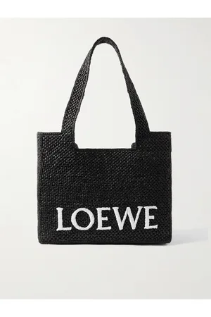 Loewe Medium Logo-Embroidered Raffia Tote Bag - Men