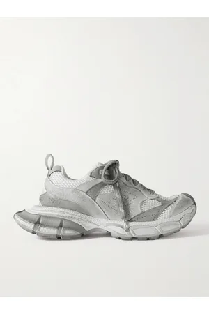 Balenciaga 3XL Distressed Faux Suede and Mesh Sneakers - Men - - EU 42