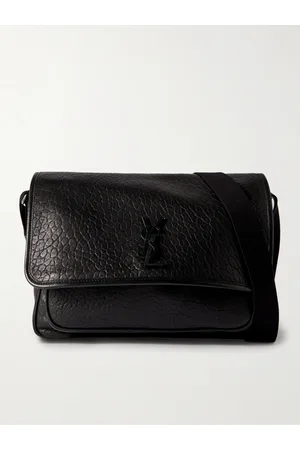 Saint Laurent Niki Textured-Leather Messenger Bag - Men