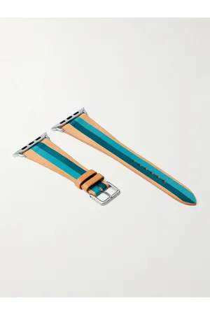 La Californienne Striped Leather Watch Strap - Men