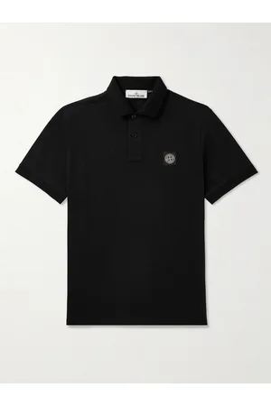 Stone Island Logo-Appliquéd Cotton-Blend Piqué Polo Shirt - Men - - M