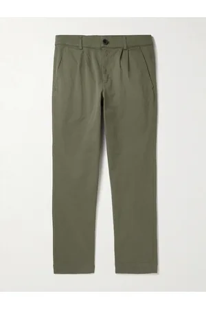 Mr P. Tapered Pleated Garment-Dyed Cotton-Blend Twill Trousers - Men - - 34