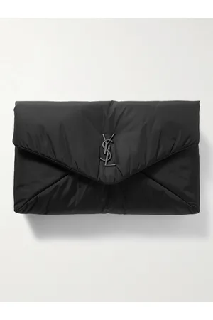 Saint Laurent Cassandre Logo-Appliquéd Padded Shell Pouch - Men