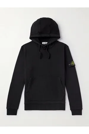 Stone Island Logo-Appliquéd Garment-Dyed Cotton-Jersey Hoodie - Men - - M