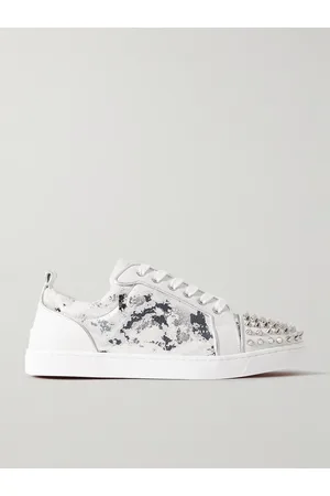 Christian Louboutin Louis Junior Spikes Orlato Suede and Leather Sneakers - Men - - EU 46