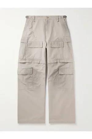 Balenciaga Convertible Distressed Cotton-Ripstop Cargo Trousers - Men - - IT 44