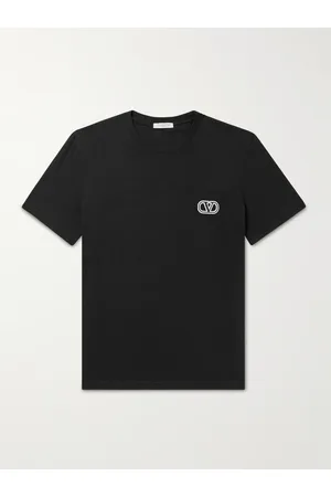 VALENTINO GARAVANI Logo-Embroidered Cotton-Jersey T-Shirt - Men - - XXL
