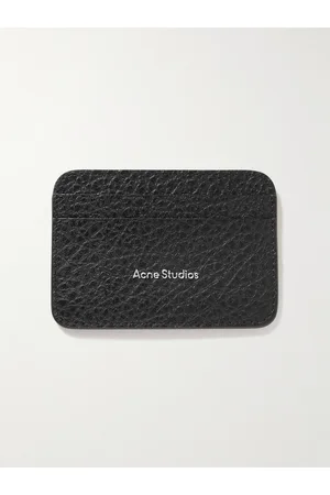Acne Studios Logo-Print Full-Grain Leather Cardholder - Men