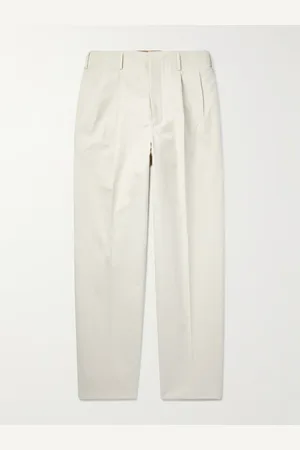 Loro Piana Gosen Straight-Leg Pleated Cotton-Blend Trousers - Men - - IT 52