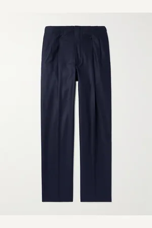 Loro Piana Joetsu Straight-Leg Pleated Wool and Cashmere-Blend Trousers - Men - - IT 56