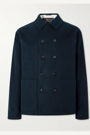 Loro Piana Double-Breasted Cotton and Cashmere-Blend Peacoat - Men - - XXL