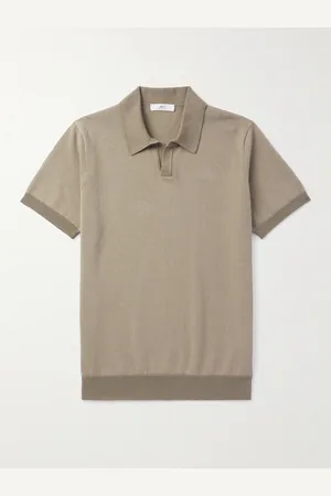 Mr P. Honeycomb-Knit Cotton Polo Shirt - Men - - XXL