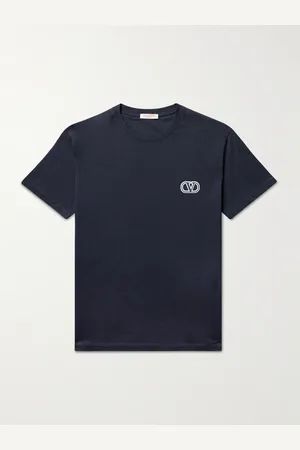 VALENTINO GARAVANI Logo-Embroidered Cotton-Jersey T-Shirt - Men - - XXL