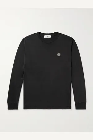 Stone Island Logo-Appliquéd Garment-Dyed Cotton-Jersey T-Shirt - Men - - M