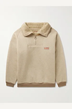 KAPITAL Alpine Logo-Appliquéd Fleece-Lined Knitted Half-Zip Sweatshirt - Men - - 2
