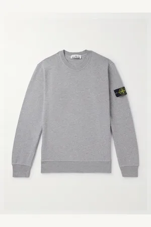 Stone Island Logo-Appliquéd Garment-Dyed Cotton-Jersey Sweatshirt - Men - - XL