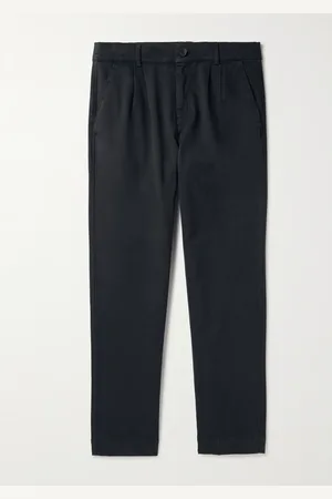 Mr P. Tapered Pleated Garment-Dyed Cotton-Blend Twill Trousers - Men - - 28