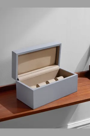 Pinel et Pinel Tarmac Full-Grain Leather Four-Piece Watch Box - Men