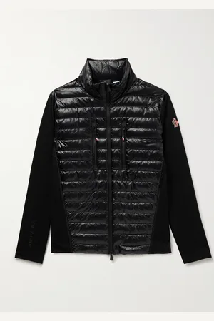 Moncler Panelled Jersey and Quilted Ripstop Down Jacket - Men - - L