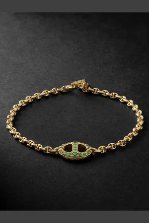 HOORSENBUHS 18-Karat , Emerald and Diamond Bracelet - Men - - L