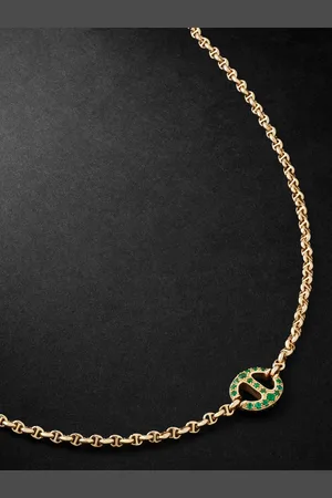HOORSENBUHS 18-Karat Gold, Emerald and Diamond Necklace - Men