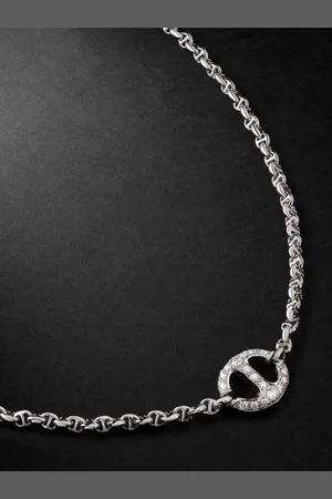 HOORSENBUHS 18-Karat White Gold Diamond Necklace - Men