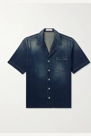 VALENTINO GARAVANI Camp-Collar Denim Shirt - Men - - IT 50