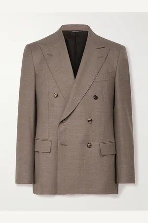 Loro Piana Double-Breasted Virgin Wool-Twill Suit Jacket - Men - - IT 50