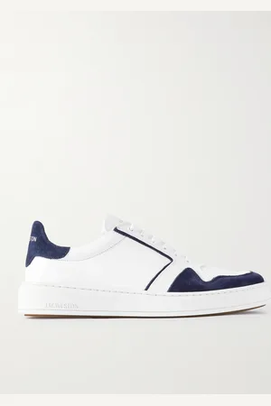 J.M. Weston On Time Oxford Suede-Trimmed Leather Sneakers - Men - - UK 9