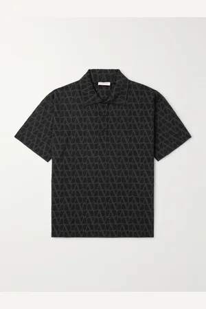 VALENTINO GARAVANI Toile Iconographe Cotton-Jersey Polo Shirt - Men - - S
