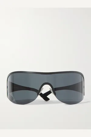 Acne Studios Auggi D-Frame Stainless Steel Wrap-Around Sunglasses - Men