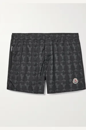 Moncler Straight-Leg Short-Length Monogrammed Swim Shorts - Men - - XL