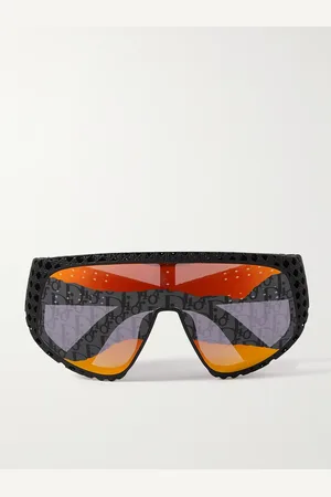 Dior Dior3D M1U Round-Frame Textured-Acetate Sunglasses - Men